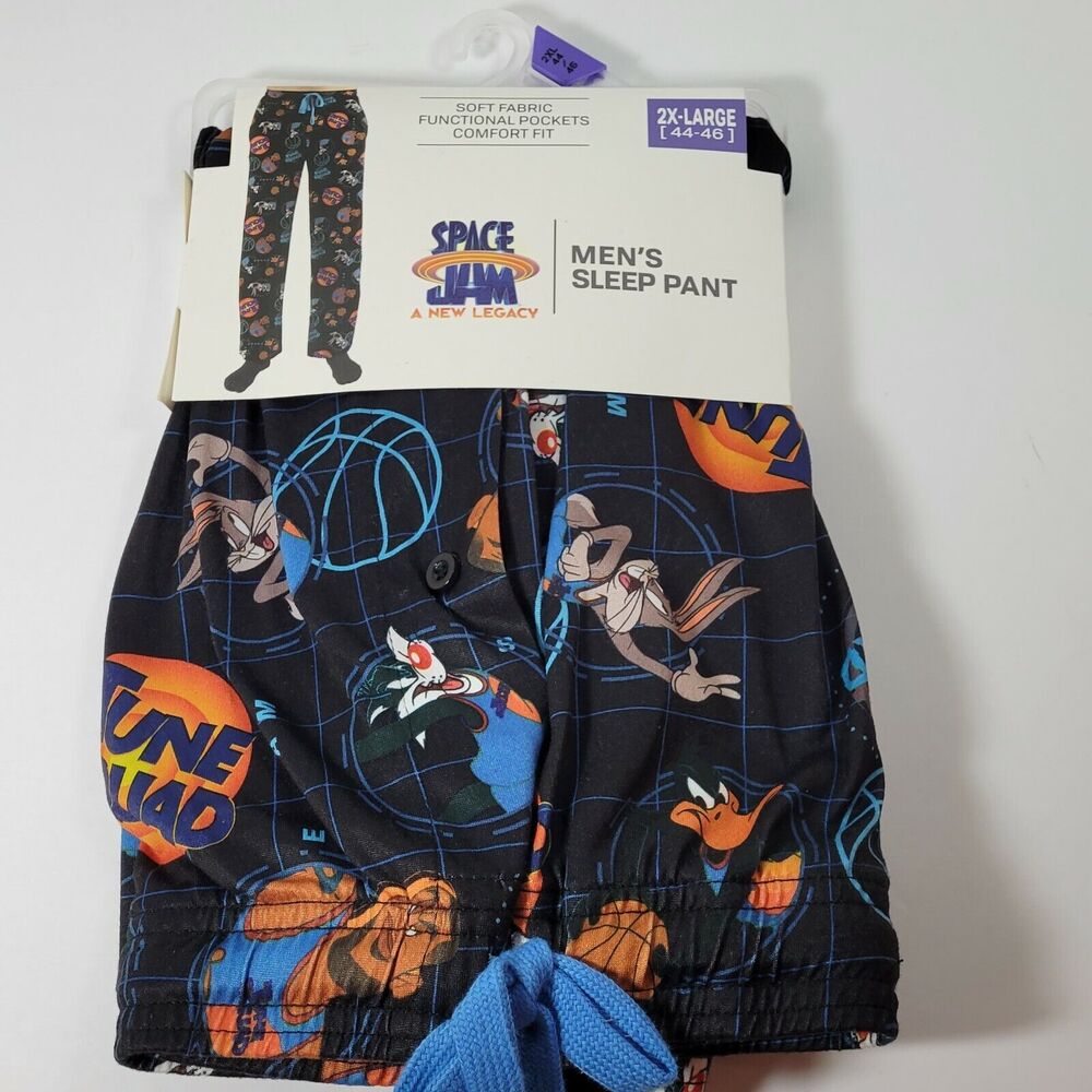 Space Jam Pajamas Lounge Sleep Pant PJs Bugs Bunny Tune Squad Mens 2XL 44-46